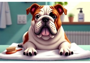 Skin Fold Care After Bathing for English Bulldogs