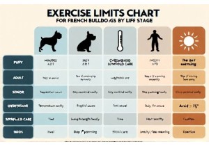 Exercise Limits Chart for French Bulldogs by Life Stage